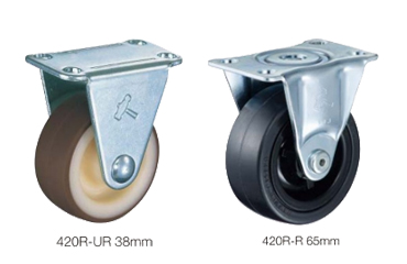 ハンマーキャスター 汎用タイプ 420R (φ25～75)(プレート式・固定)(三価クロメート)
